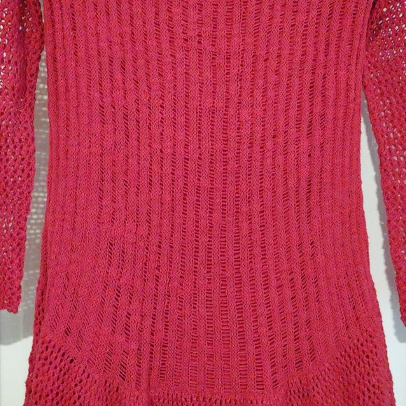 Sundance Womens Red Knit Lined Knee Length Dress 3/4 Sleeve Small - Picture 10 of 16